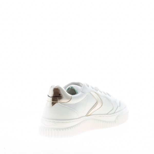 VOILE BLANCHE donna sneaker Hybro 03 in pelle vegetale BIANCO più platino - immagine 4