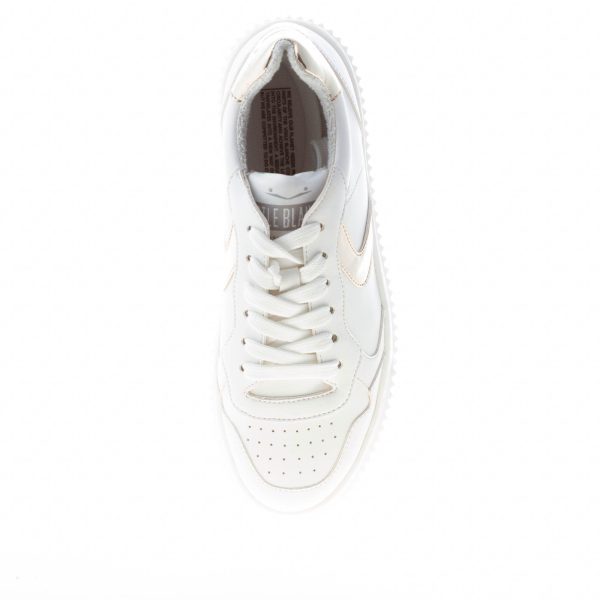 VOILE BLANCHE donna sneaker Hybro 03 in pelle vegetale BIANCO più platino - immagine 7