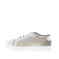 VOILE BLANCHE donna sneaker Maiorca in camoscio e rafia BEIGE e GRIGIO
