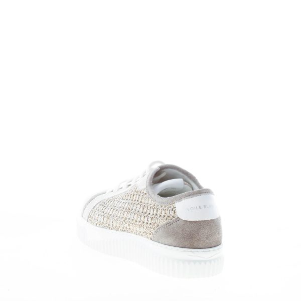 VOILE BLANCHE donna sneaker Maiorca in camoscio e rafia BEIGE e GRIGIO - immagine 3