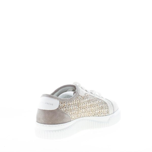 VOILE BLANCHE donna sneaker Maiorca in camoscio e rafia BEIGE e GRIGIO - immagine 4