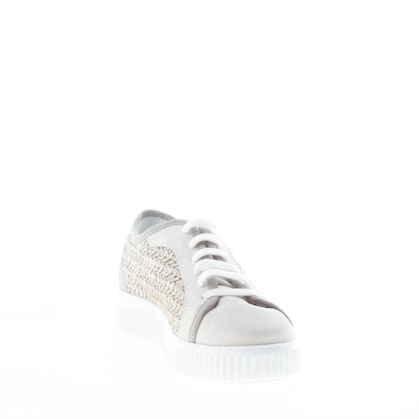 VOILE BLANCHE donna sneaker Maiorca in camoscio e rafia BEIGE e GRIGIO - immagine 6