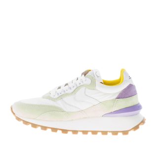 VOILE BLANCHE donna sneaker Qwark Hype in nylon BIANCO più verde e viola