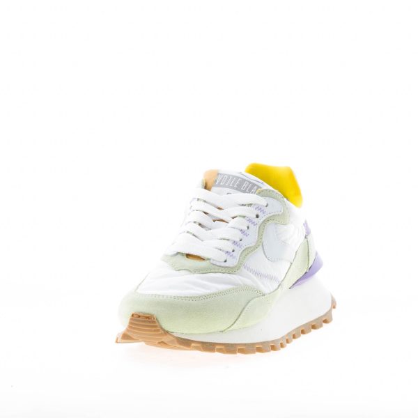 VOILE BLANCHE donna sneaker Qwark Hype in nylon BIANCO più verde e viola - immagine 2