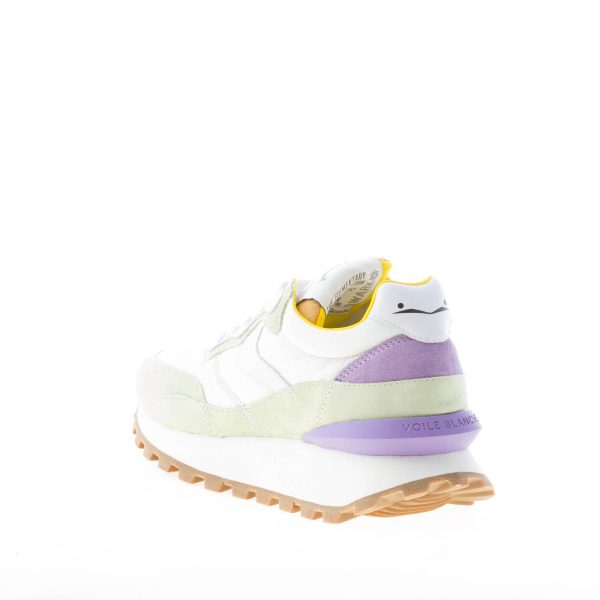 VOILE BLANCHE donna sneaker Qwark Hype in nylon BIANCO più verde e viola - immagine 3