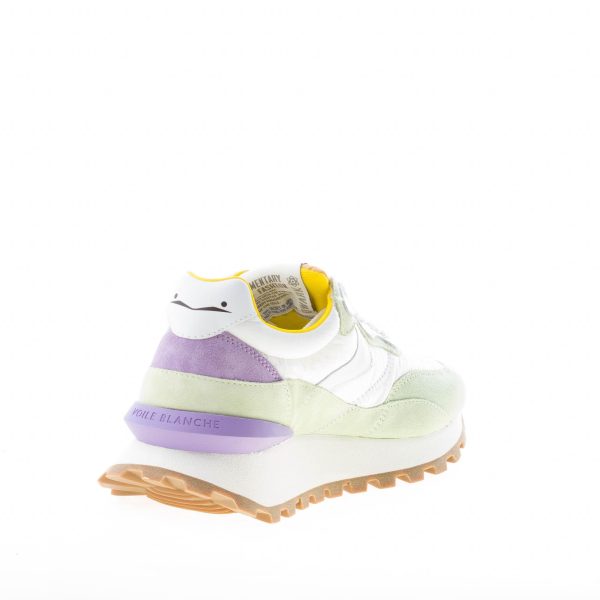 VOILE BLANCHE donna sneaker Qwark Hype in nylon BIANCO più verde e viola - immagine 4