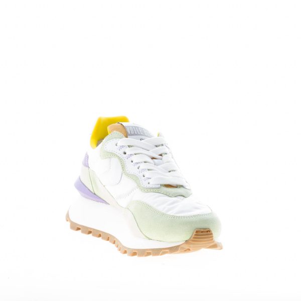 VOILE BLANCHE donna sneaker Qwark Hype in nylon BIANCO più verde e viola - immagine 6