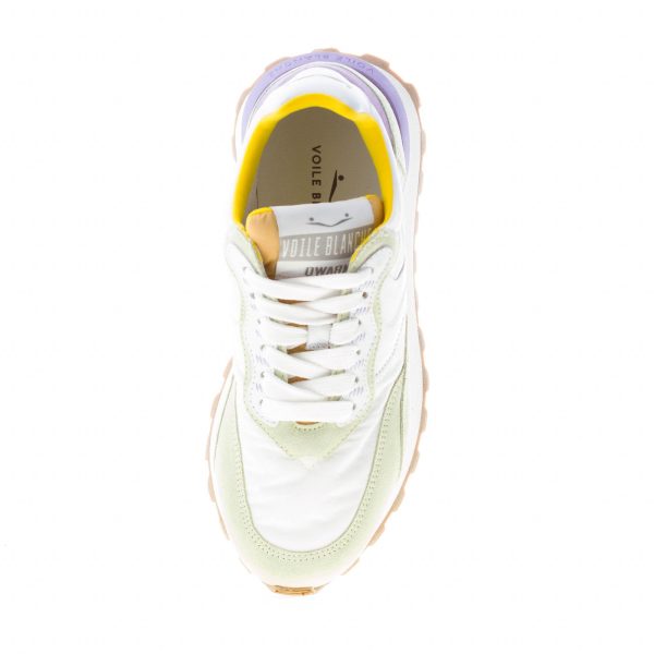 VOILE BLANCHE donna sneaker Qwark Hype in nylon BIANCO più verde e viola - immagine 7