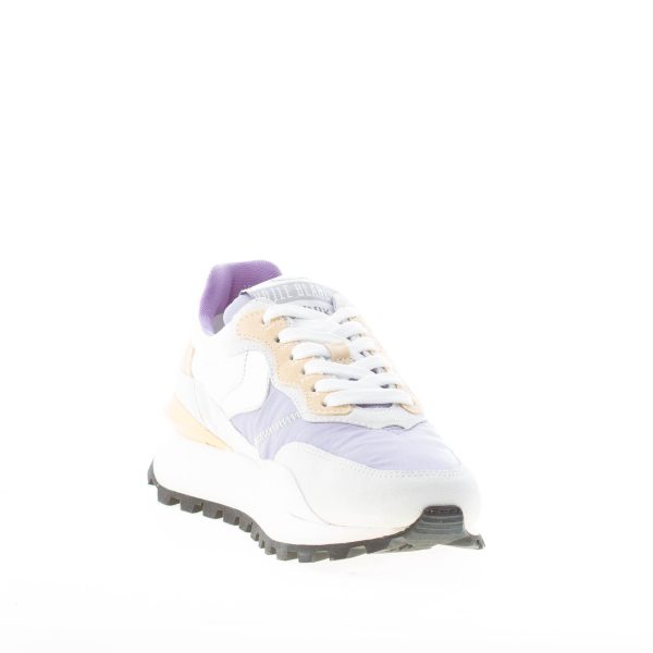 VOILE BLANCHE donna sneaker Qwark Hype in nylon e camoscio BIANCO e LILLA più grigio e senape - immagine 6