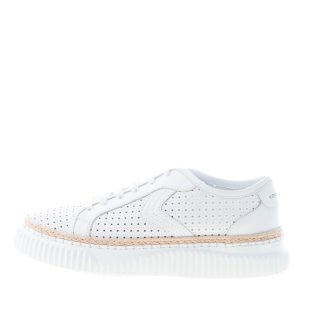 VOILE BLANCHE donna sneaker Vannie in pelle perforata BIANCO con corda