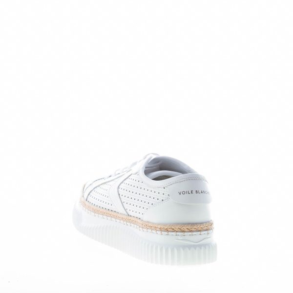 VOILE BLANCHE donna sneaker Vannie in pelle perforata BIANCO con corda - immagine 3