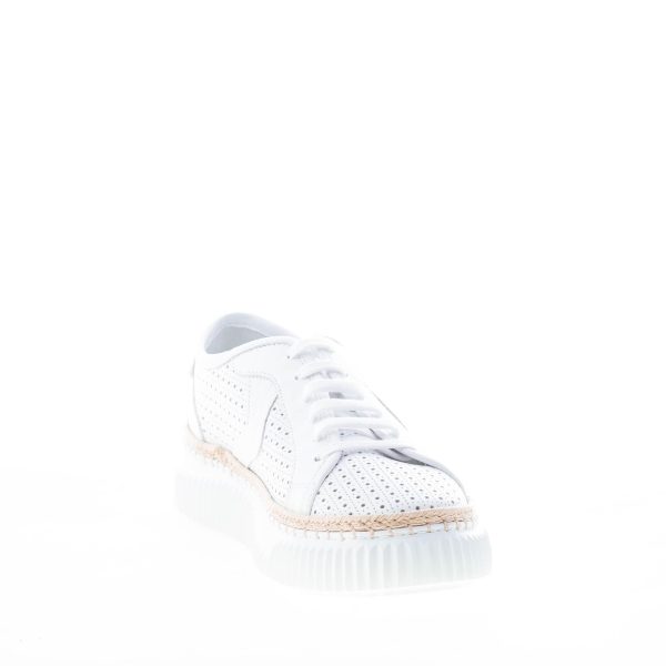 VOILE BLANCHE donna sneaker Vannie in pelle perforata BIANCO con corda - immagine 6