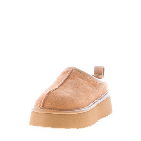 HOOR donna sabot Mars in camoscio TAUPE con fodera in pelliccia - immagine 2