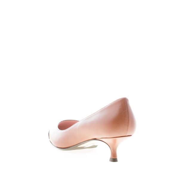 ANNA F. donna decolletè in nappa CUOIO e metallo argento. Tacco 4 cm - immagine 3