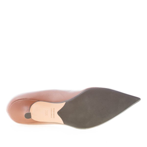 ANNA F. donna decolletè in nappa CUOIO e metallo argento. Tacco 4 cm - immagine 8