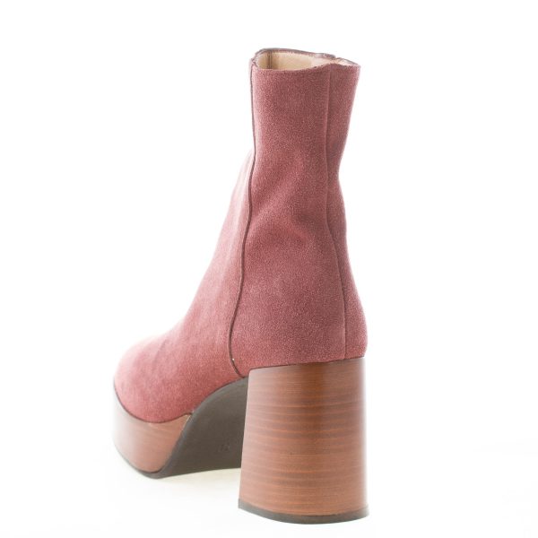 L'ARIANNA donna tronchetto in crosta VINACCIA con platform. Tacco 9 cm - immagine 3