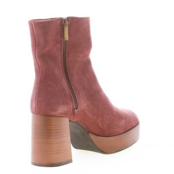 L'ARIANNA donna tronchetto in crosta VINACCIA con platform. Tacco 9 cm - immagine 4