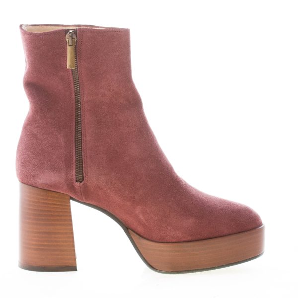 L'ARIANNA donna tronchetto in crosta VINACCIA con platform. Tacco 9 cm - immagine 5
