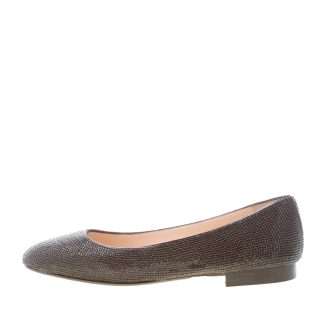 PROSPERINE donna ballerina in pelle con finitura glitter NERO