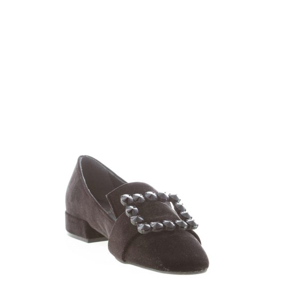 ROBERTO FESTA donna mocassino Felisa in velluto NERO con fibbia pietre. Tacco 2 cm - immagine 6