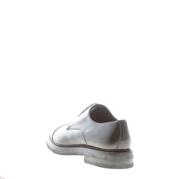 JEROLD WILTON uomo scarpa derby in pelle NERO con cucitura. Suola gomma - immagine 3