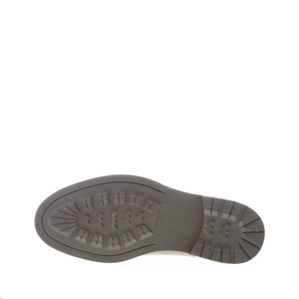 JEROLD WILTON uomo scarpa francesina in pelle martellata TESTA DI MORO con cucitura. Suola gomma - immagine 7