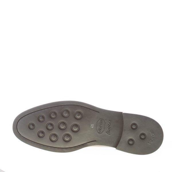 JEROLD WILTON uomo scarpa francesina in pelle vintage TESTA DI MORO con cucitura. Suola gomma - immagine 7