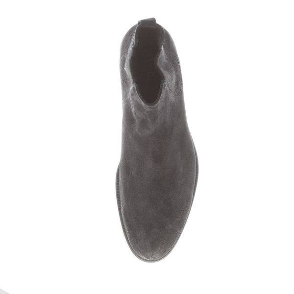 JEROLD WILTON uomo stivaletto Chelsea elasticizzato in camoscio NERO. Suola cuoio - immagine 5