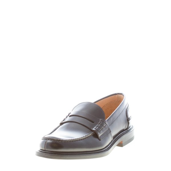 MILLE885 uomo mocassino College in pelle NERO con mascherina penny. Suola in cuoio - immagine 2