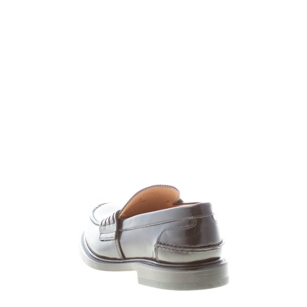 MILLE885 uomo mocassino College in pelle NERO con mascherina penny. Suola in cuoio - immagine 3