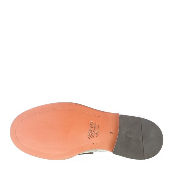 MILLE885 uomo mocassino College in pelle NERO con mascherina penny. Suola in cuoio - immagine 7