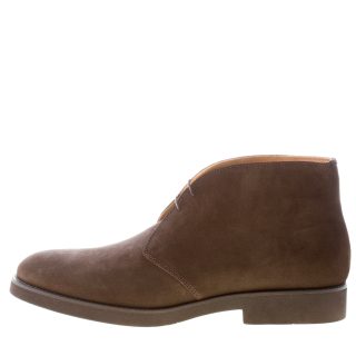 MILLE885 uomo scarpa polacchina in camoscio MARRONE MOCCA. Suola gomma