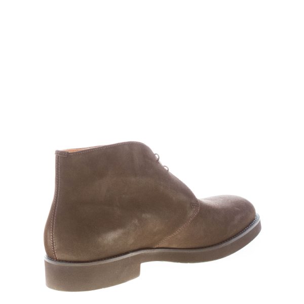 MILLE885 uomo scarpa polacchina in camoscio MARRONE MOCCA. Suola gomma - immagine 4