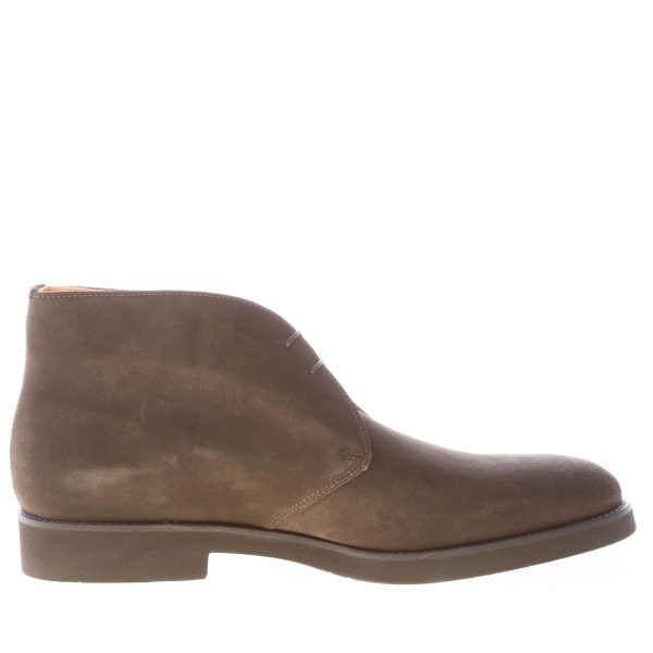 MILLE885 uomo scarpa polacchina in camoscio MARRONE MOCCA. Suola gomma - immagine 5