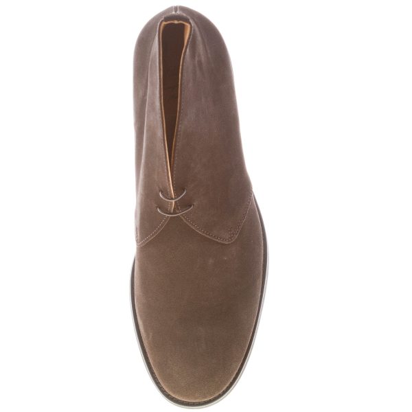 MILLE885 uomo scarpa polacchina in camoscio MARRONE MOCCA. Suola gomma - immagine 6