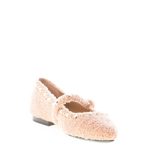 ASH donna scarpa Mary Jane Beatnik in eco-pelliccia BEIGE CAMEL con borchie oro - immagine 6