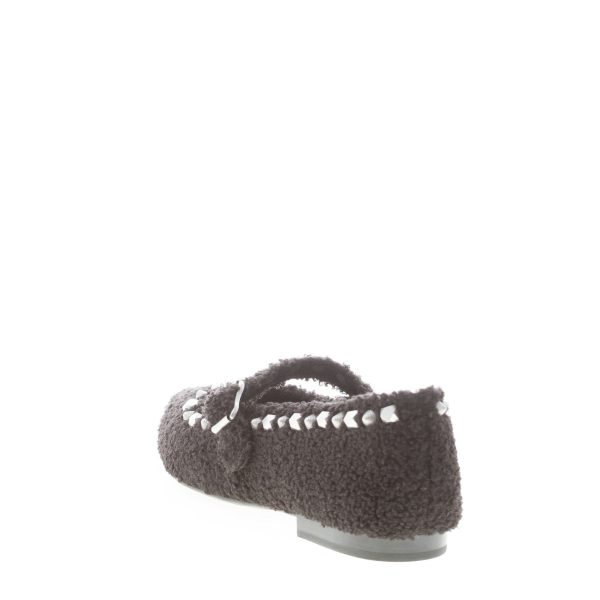 ASH donna scarpa Mary Jane Beatnik in eco-pelliccia NERO con borchie argento - immagine 3