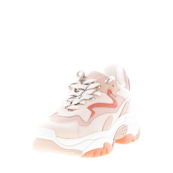 ASH donna sneaker Addict in nabuk e tessuto BEIGE più rosa - immagine 2