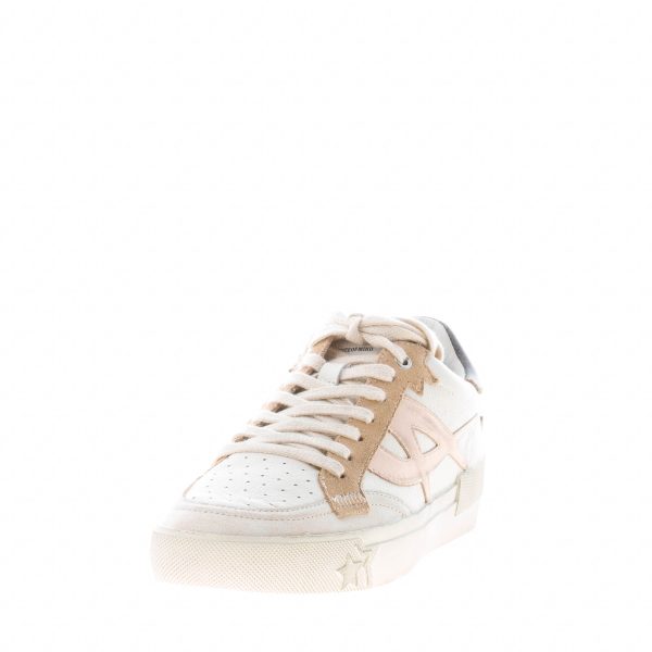 ASH donna sneaker Moonlight in pelle anticata AVORIO più ORO e beige - immagine 2