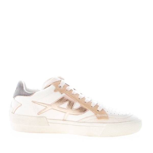 ASH donna sneaker Moonlight in pelle anticata AVORIO più ORO e beige - immagine 5