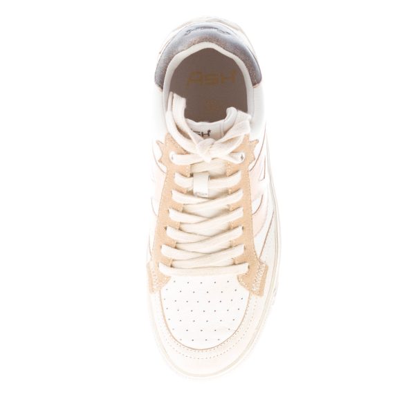 ASH donna sneaker Moonlight in pelle anticata AVORIO più ORO e beige - immagine 7