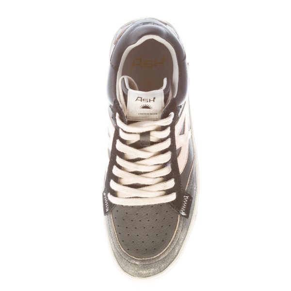ASH donna sneaker Moonlight in pelle anticata NERO più ORO - immagine 7