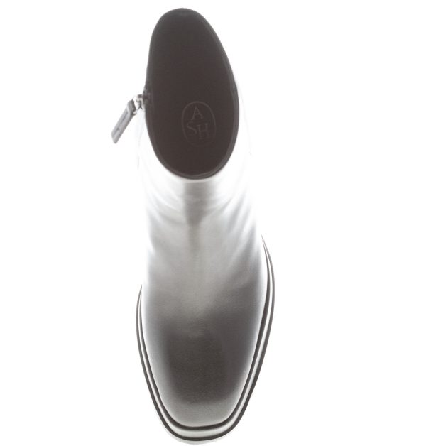 ASH donna stivaletto Alyx in pelle NERO con zip e platform. Tacco 9,5 cm - immagine 7