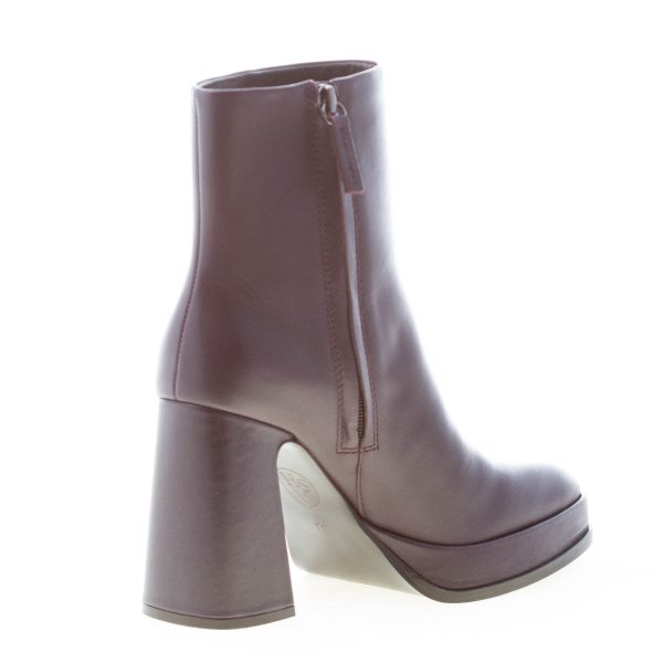 ASH donna stivaletto Alyx in pelle VIOLA con zip e platform. Tacco 9,5 cm - immagine 4