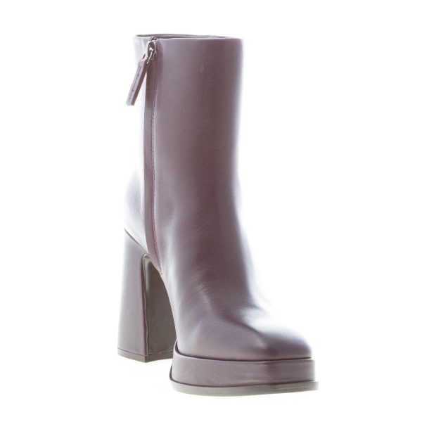 ASH donna stivaletto Alyx in pelle VIOLA con zip e platform. Tacco 9,5 cm - immagine 6