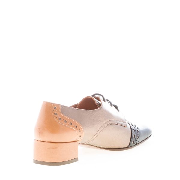 CHIE MIHARA donna scarpa francesina Ikane in pelle PIOMBO più multicolore. Tacco 3,5 cm - immagine 4