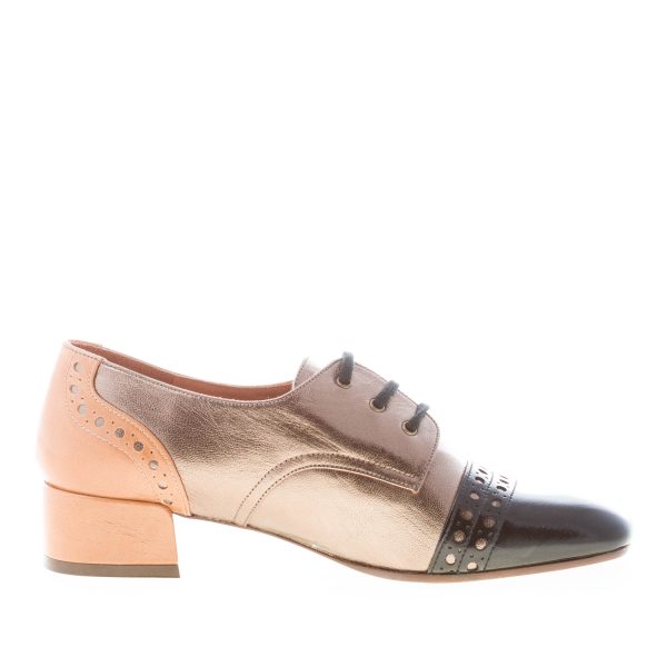 CHIE MIHARA donna scarpa francesina Ikane in pelle PIOMBO più multicolore. Tacco 3,5 cm - immagine 5