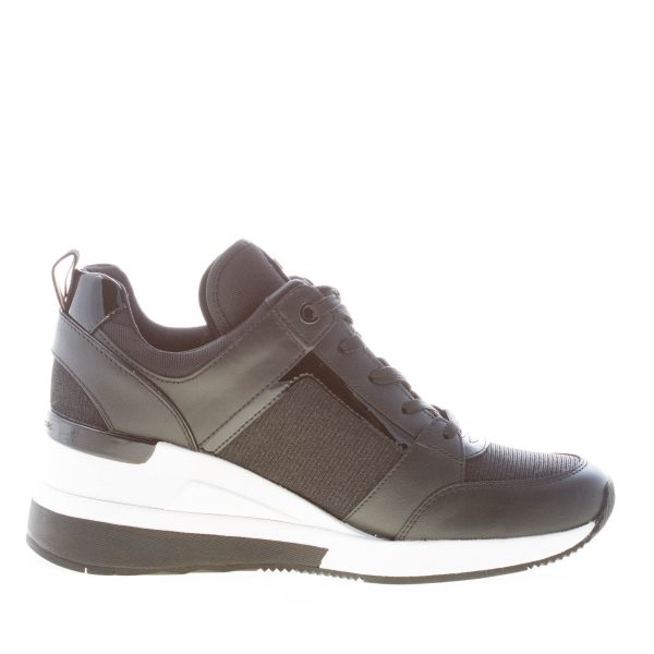 MICHAEL KORS donna sneaker George in pelle e tessuto mesh glitter NERO - immagine 5