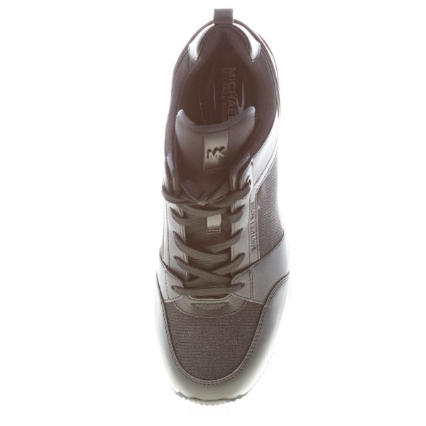 MICHAEL KORS donna sneaker George in pelle e tessuto mesh glitter NERO - immagine 7