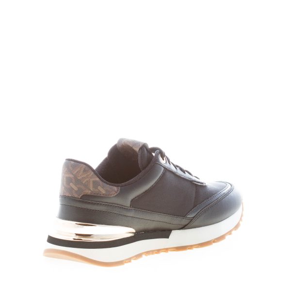 MICHAEL KORS donna sneaker Nova in pelle e tessuto NERO più oro - immagine 4